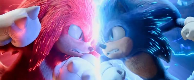 Sonic The Hedgehog faces off with Knuckles The Echidna in Sonic The Hedgehog 2